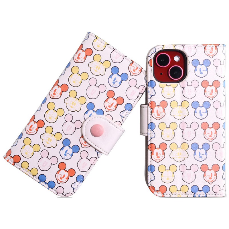 Flip Card Slot Cartoon Pattern Printed Leather Case